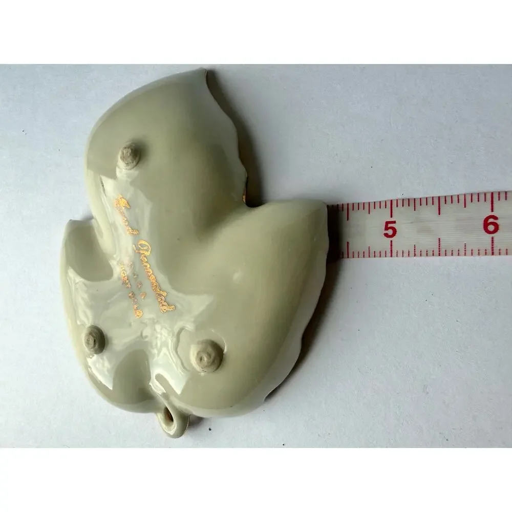 Vintage White Ceramic Leaf Dish 5